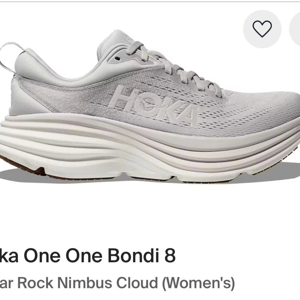 Hoka Women's Bondi 8 Athletic Shoes - Rare Lunar Rock Nimbus Cloud color combo